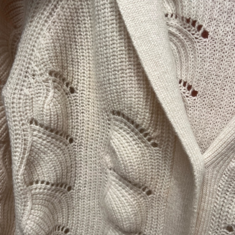 Elie Tahari Cream Cashmere Cardigan - Picture 10 of 11
